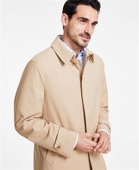 michael kors men's classic-fit raincoat|Michael Kors raincoat with belt.